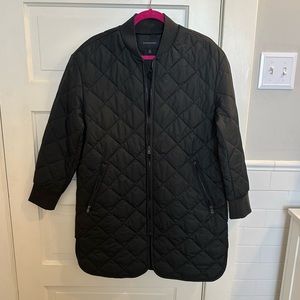 Banana Republic Long Quilted Jacket Lightweight